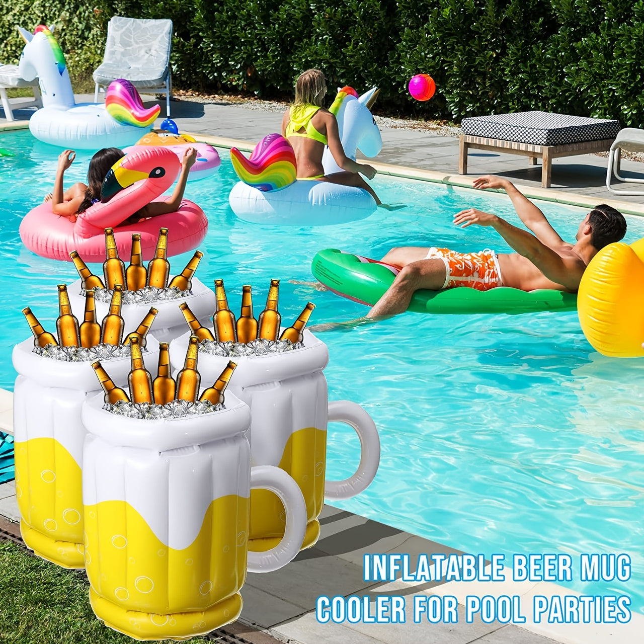 Inflatable Ice Bucket Beer Cooler, Summer Party Decoration