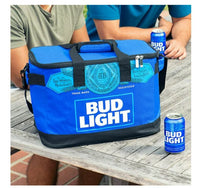 Thumbnail for Bud Light Soft Sided Cooler Beverage Bag with Token Key Chain - Blue