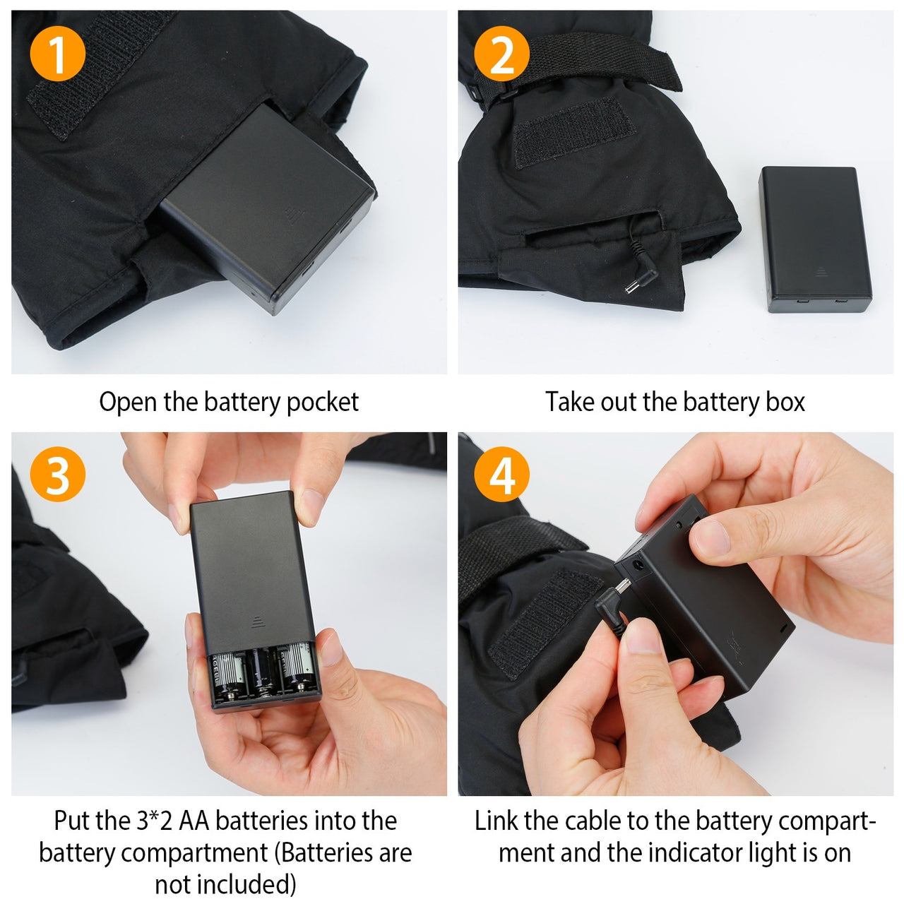 Battery Powered Heated Waterproof Gloves