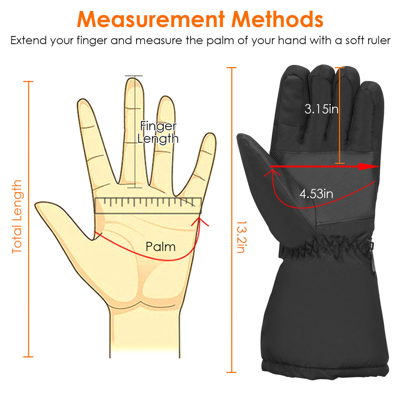 Electric Heated Gloves-Battery Powered,Touchscreen