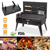 Thumbnail for Portable Foldable Suitcase Charcoal Grill 16.7x10x17.7in