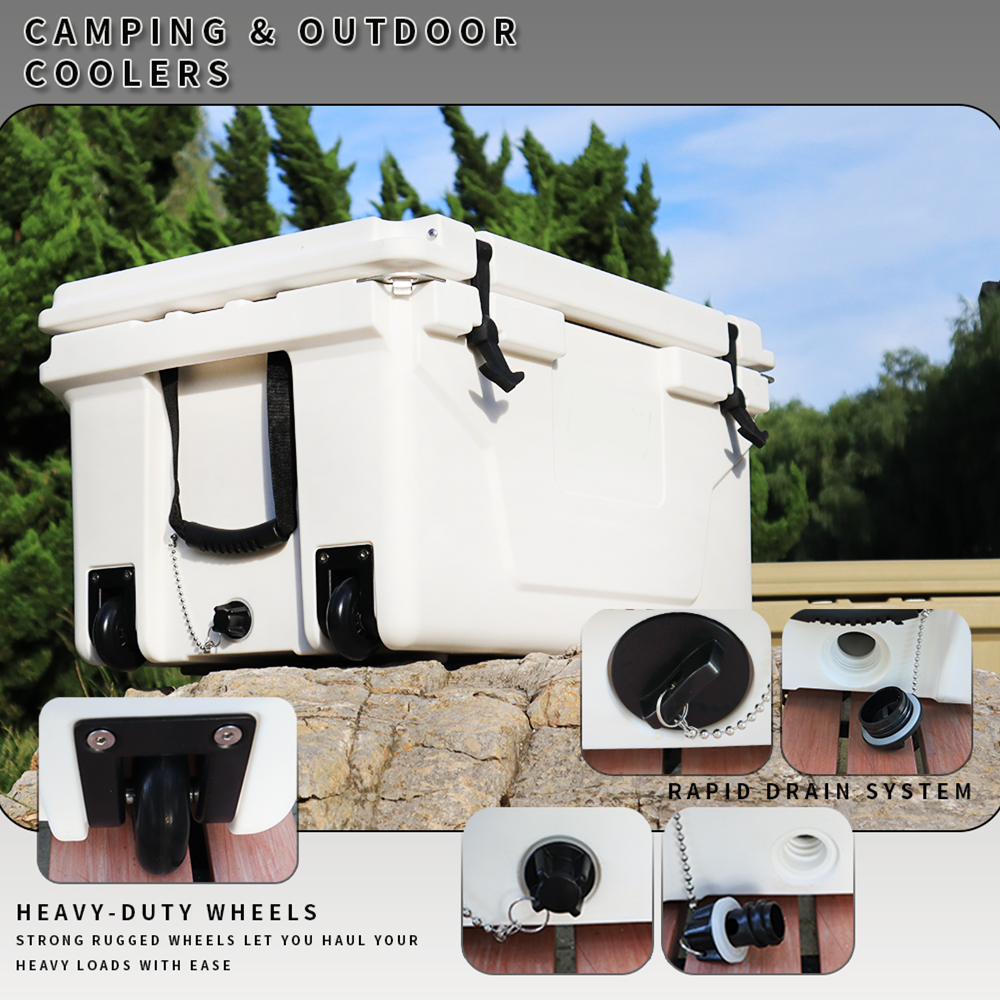 White Heavy Duty Cooler 65QT