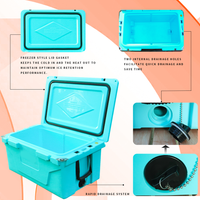 Thumbnail for Blue 65 QT Popular Camping Cooler