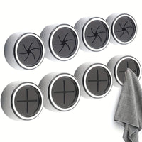 Thumbnail for 1/3/8pcs Kitchen Towel Holder, Self Adhesive Wall Dish Towel Hook, Round Wall Mount Towel Holder