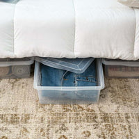 Thumbnail for 28 Quart Large Bed Plastic Storage Box, Clear, Set of 4