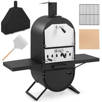 Thumbnail for Outdoor Pizza Oven with 600D Oxford Fabric Cover 12 Inch Pizza Stone and Cooking Grill