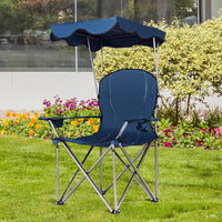 Thumbnail for Folding Beach Canopy Chair with Cup Holders