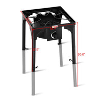 Thumbnail for 100,000-BTU Portable Propane Outdoor Camp Stove with Adjustable Legs