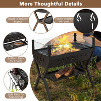 Thumbnail for Barbecue Charcoal Grill with Wind Guard Seasoning Racks