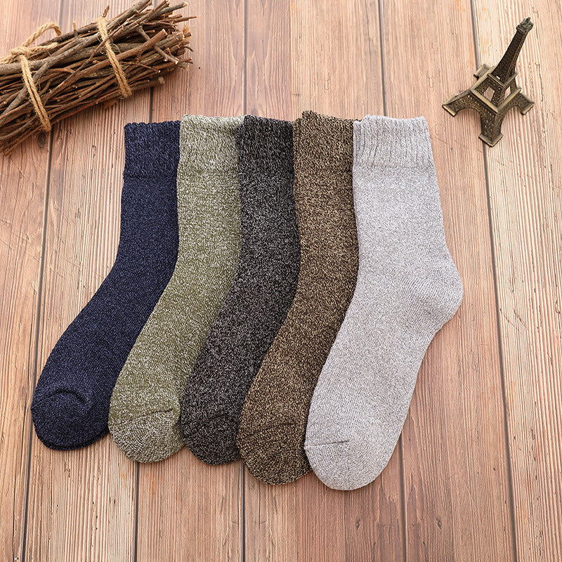 5 Pairs Thick Wool Socks, Men