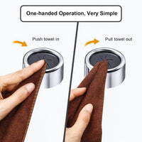 Thumbnail for 1/3/8pcs Kitchen Towel Holder, Self Adhesive Wall Dish Towel Hook, Round Wall Mount Towel Holder