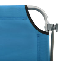 Thumbnail for Sun Lounger with Canopy Steel Blue