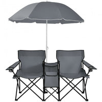 Thumbnail for Portable Folding Picnic Double Chair With Umbrella