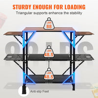 Thumbnail for VEVOR Camping Kitchen Table, One-piece Folding Portable Cook Station w/ Carrying Bag