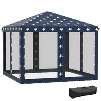 Thumbnail for 10' x 10' Pop Up Canopy Tent with Netting, Screen House Room with Carry Bag