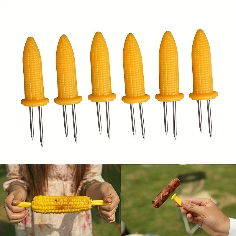 6pcs Stainless Steel Corn Holder