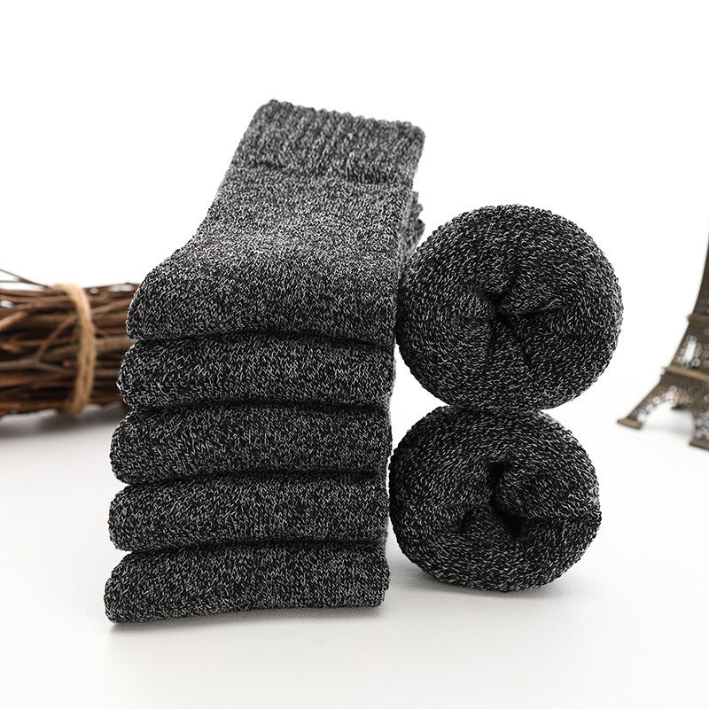 5 Pairs Thick Wool Socks, Men