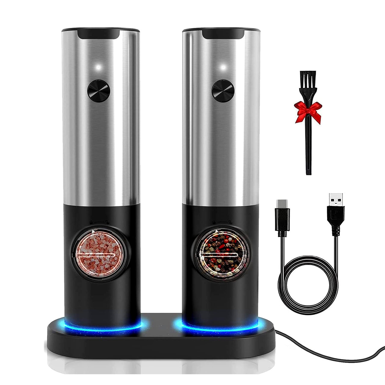 Electric Salt and Pepper Grinder Rechargeable Charging Base