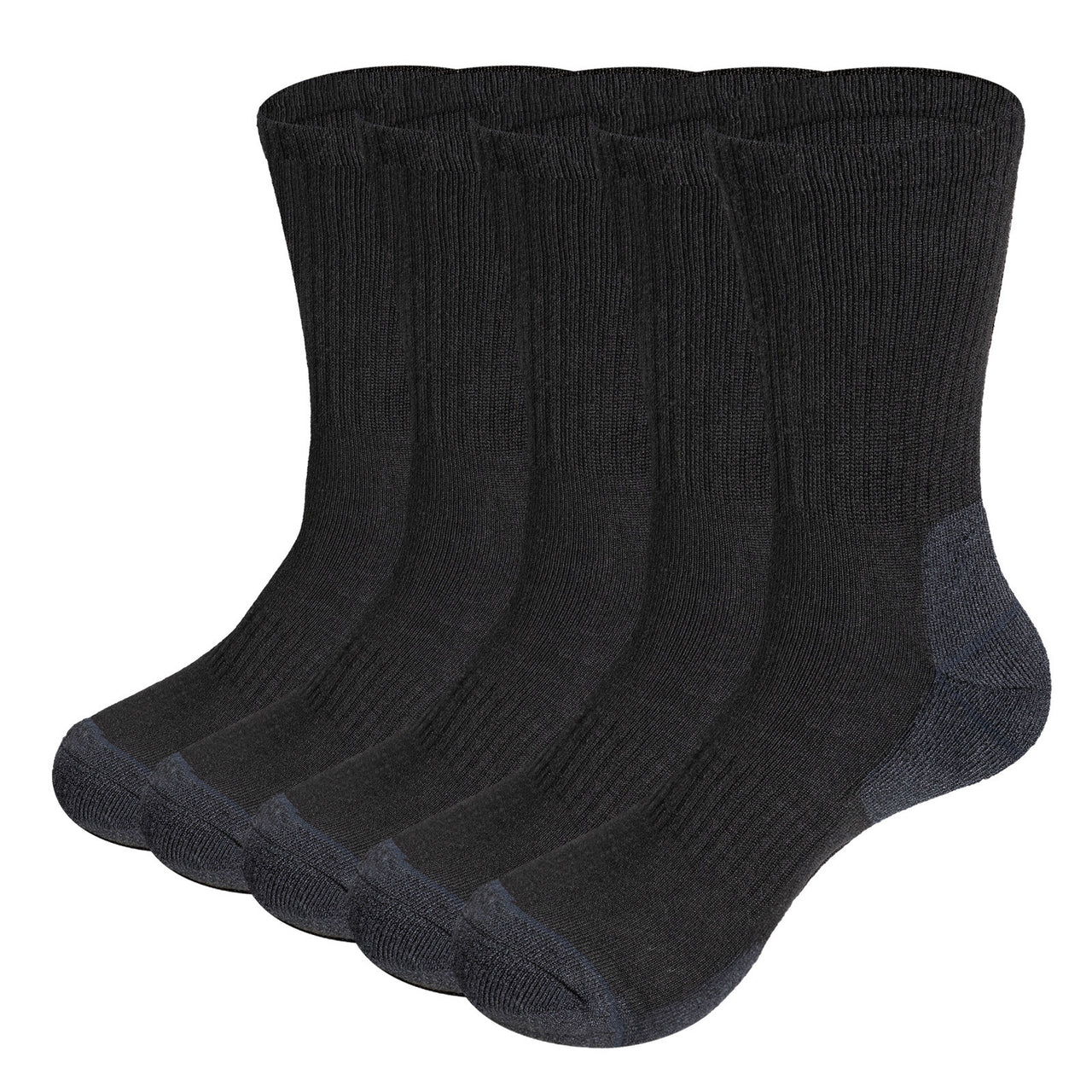 Moisture Wicking Mid Calf Thermal Socks( 5 Pairs/Pack)