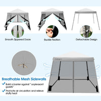 Thumbnail for 10 x 10 Feet Pop Up Canopy with Mesh Sidewalls and Roller Bag