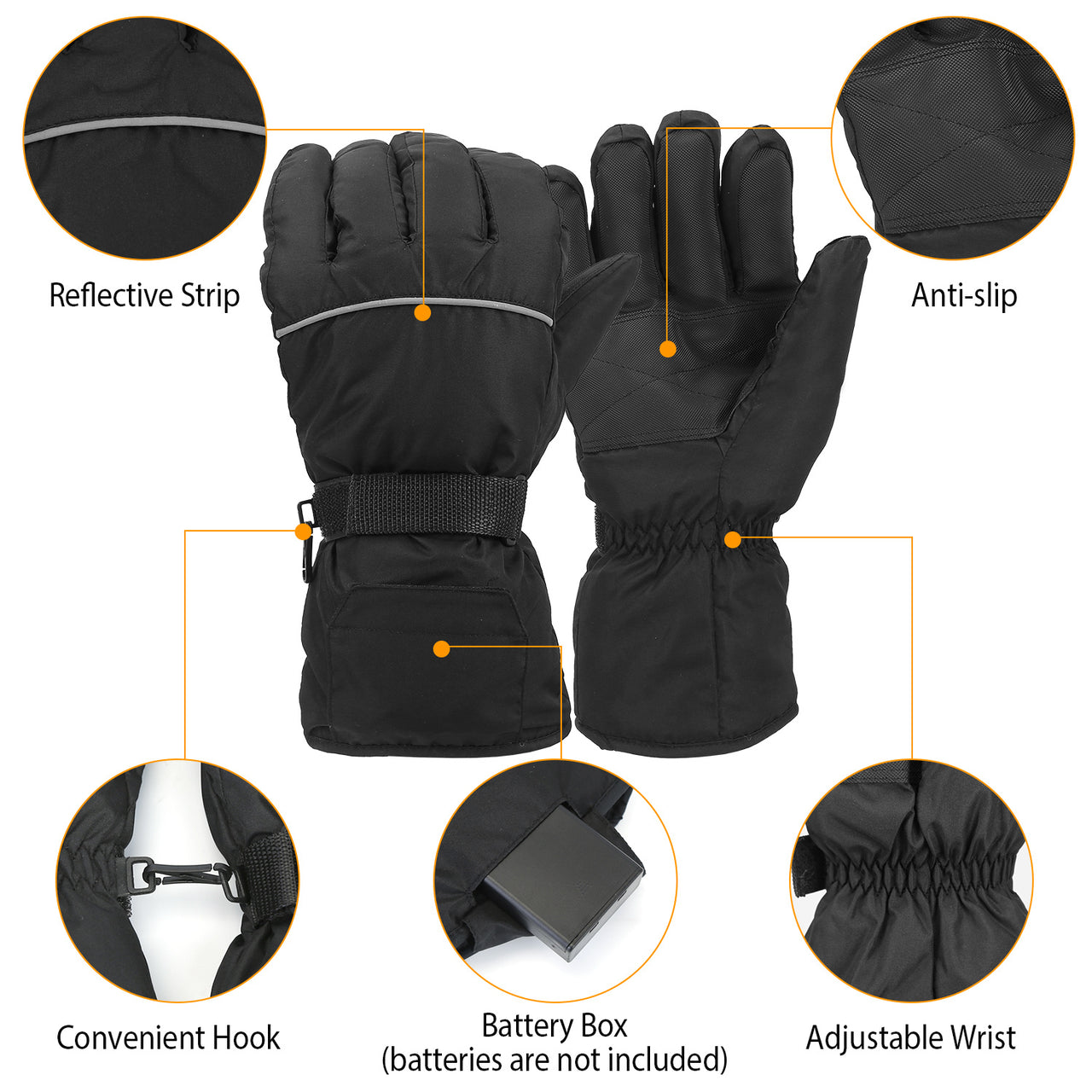 Battery Powered Heated Waterproof Gloves