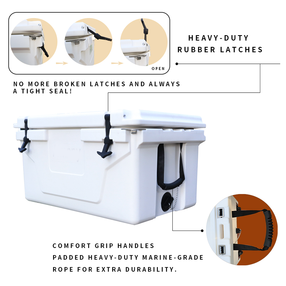 White Heavy Duty Cooler 65QT