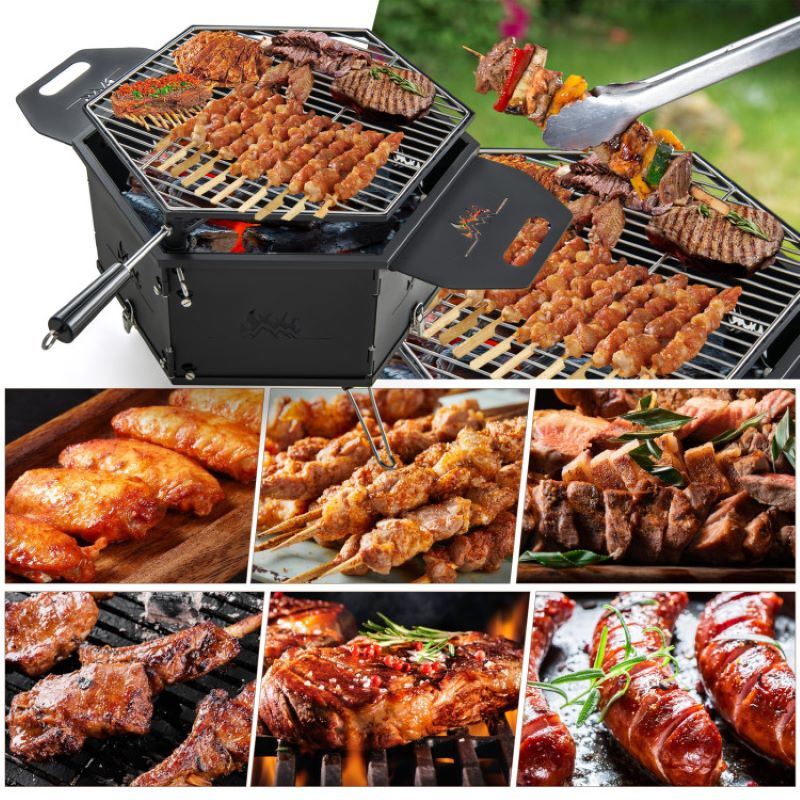 Portable Charcoal Grill Stove with Foldable Body