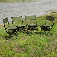 Thumbnail for 4-piece Folding Outdoor Chair with Storage Bag