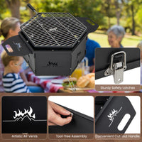 Thumbnail for Portable Charcoal Grill Stove with Foldable Body