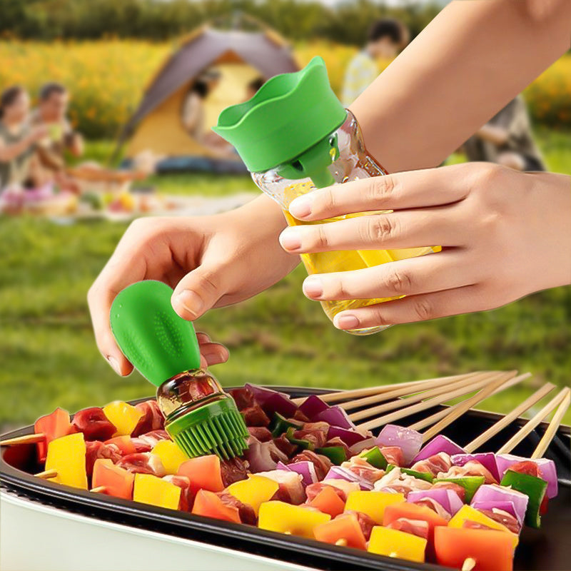 Oil Bottle With Silicone Brush