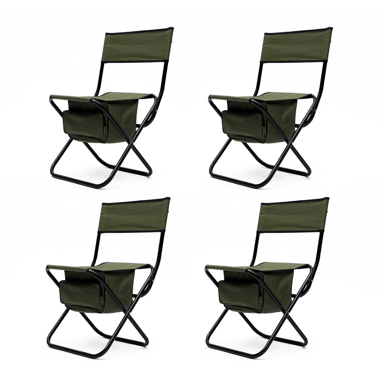 4-piece Folding Outdoor Chair with Storage Bag