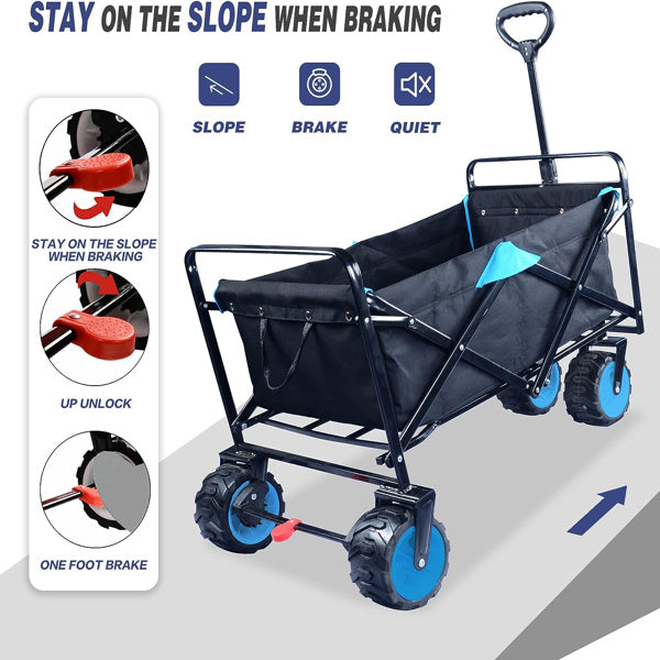 Collapsible Heavy Duty Folding Beach Cart