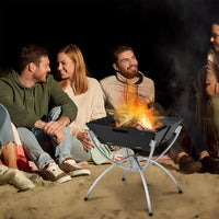 Thumbnail for 3-in-1 Camping Campfire Grill with Stainless Steel Grills Carrying Bag & Gloves