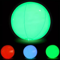 Thumbnail for 1 Pack, Waterproof Inflatable Led Beach Ball--16 Colors 4 Light Modes (16in)