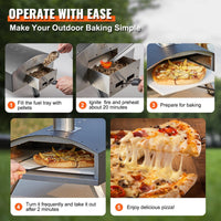 Thumbnail for VEVOR Outdoor Oven 12-inch Pellet and Charcoal Fired Pizza Maker