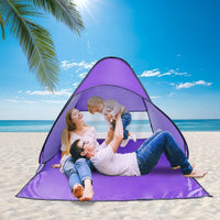 Thumbnail for Pop Up Beach Tent Sun Shade Shelter Anti-UV Automatic Waterproof Tent Canopy for 2/3 Man w/ Net Window Storage Bag