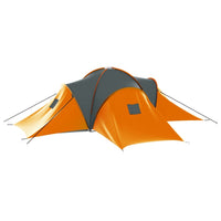 Thumbnail for Camping Tent 9 Persons Fabric Gray and Orange