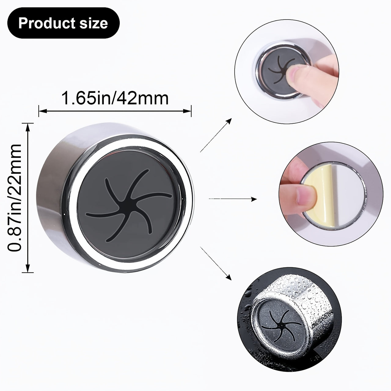 1/3/8pcs Kitchen Towel Holder, Self Adhesive Wall Dish Towel Hook, Round Wall Mount Towel Holder