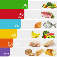 Thumbnail for Set of 6 Colored Chopping Board Mats with Food Icons & Easy-Grip Handles