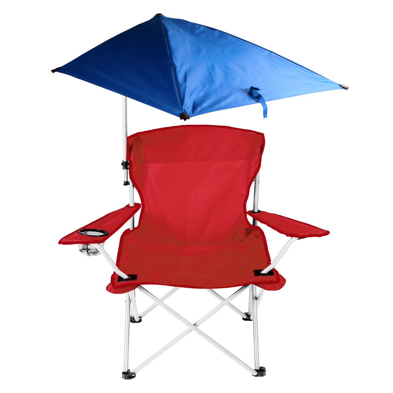 Foldable Outdoor Chair with Detachable Umbrella  Adjustable Canopy