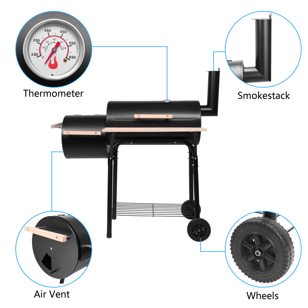 Charcoal Grill/Offset Smoker