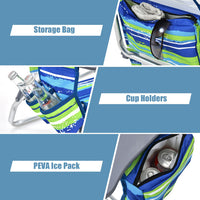 Thumbnail for 2 Pieces Folding Backpack Beach Chair with Pillow