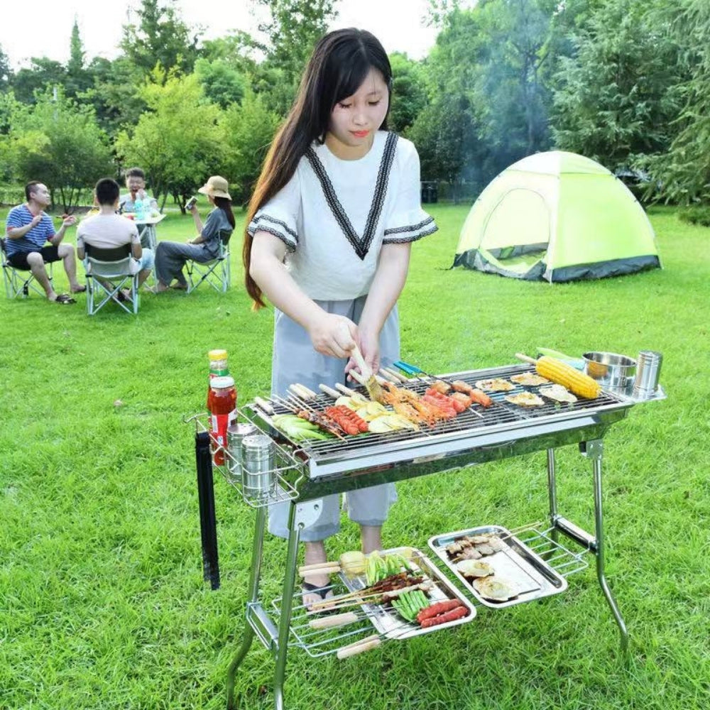 Foldable Stainless Steel Charcoal Barbecue Grill