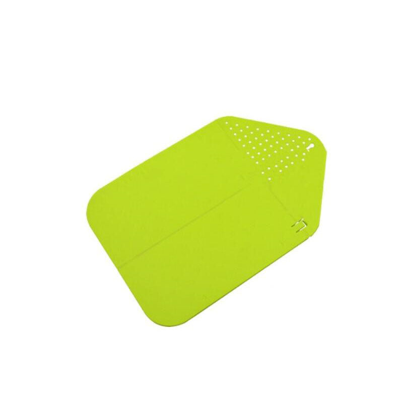 Foldable Chopping Board Rinse & Strainer - BPA-Free Plastic Multifunctional Cutting Board Mat