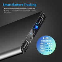 Thumbnail for 20000mAh Power Bank Ultra-thin External Battery Pack Phone Charger