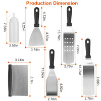 Thumbnail for 7Pcs Griddle Accessories Kit Stainless Spatulas Set