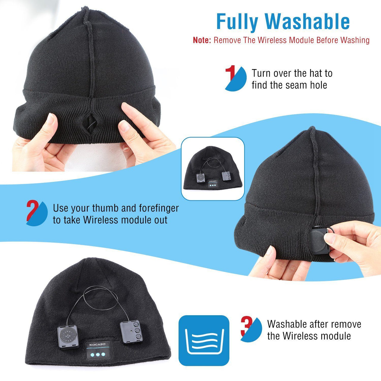 Soft Wireless Beanie Headphone Hat