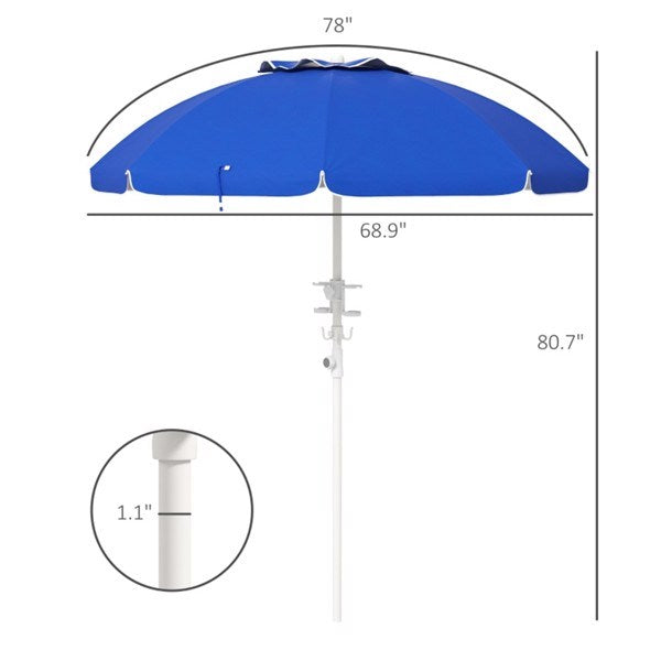 High Quality Beach Umbrella -Sapphire Blue