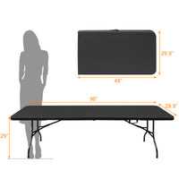 Thumbnail for 8ft Folding Table, Portable Plastic Coffee Table Height