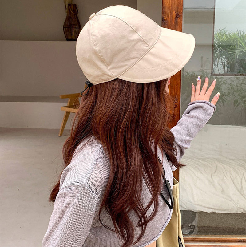 Foldable Wide Brim Sun Hat Drawstring Adjustable